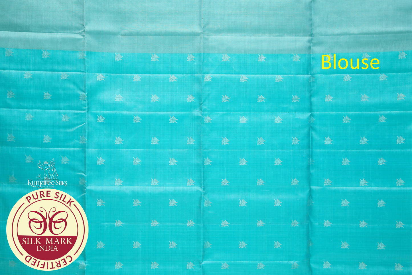 Sky Blue with Light Grey Color Pure Silk Saree