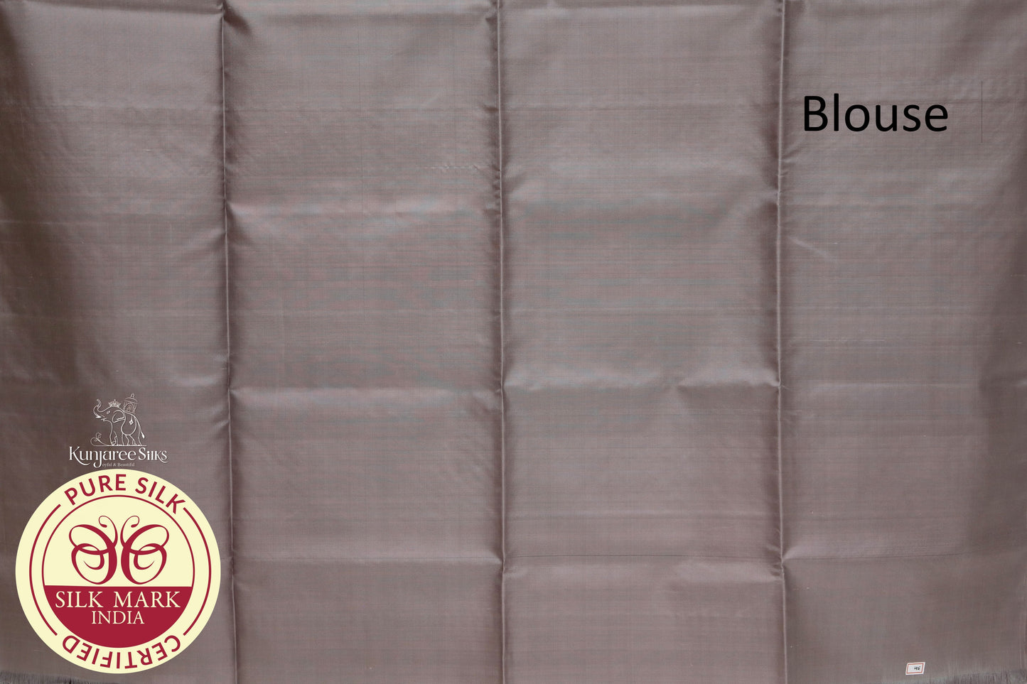 Grey with Gold Color Pure Silk Saree