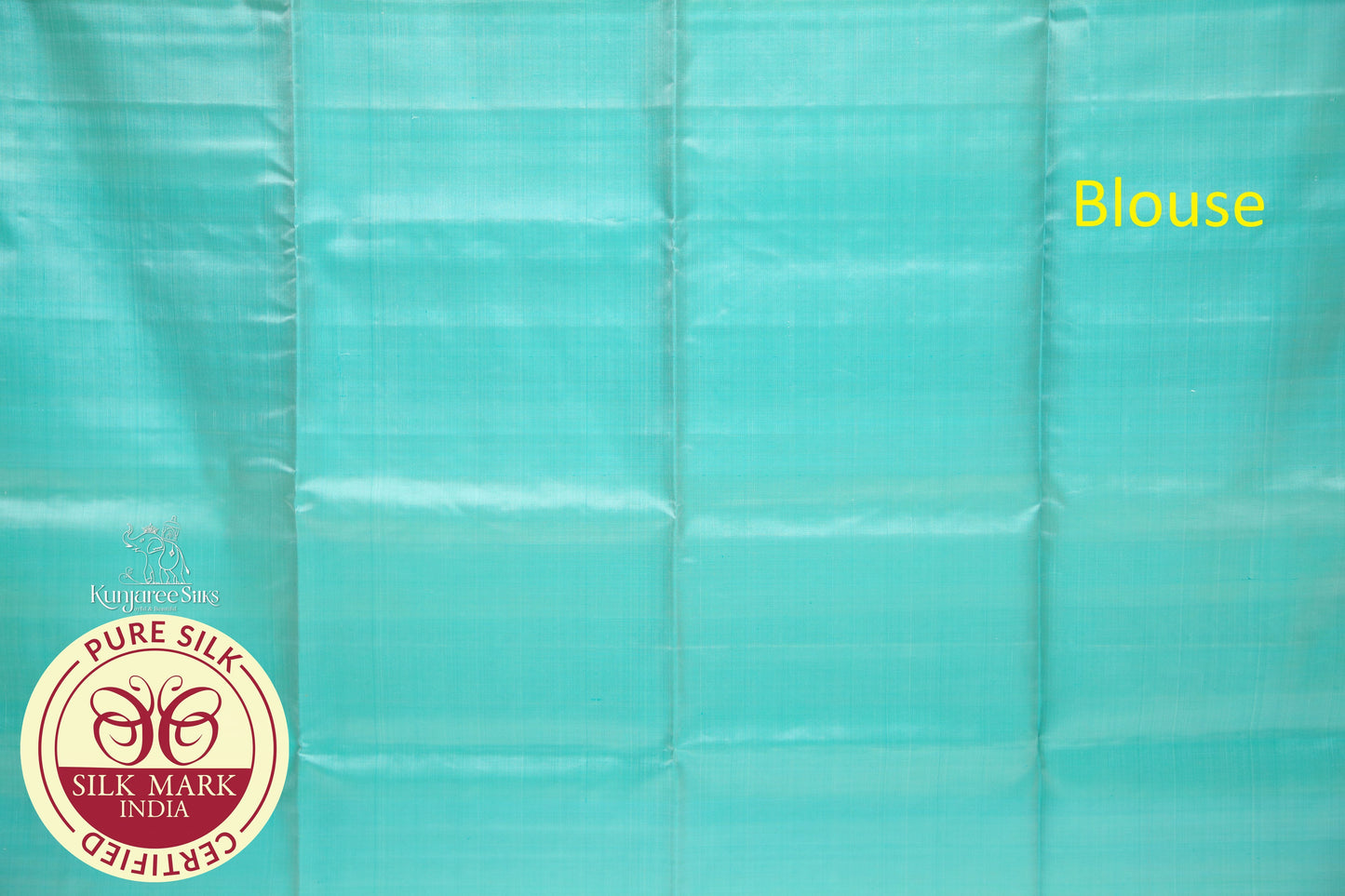 Teal Green with Grey Color Pure Silk Saree