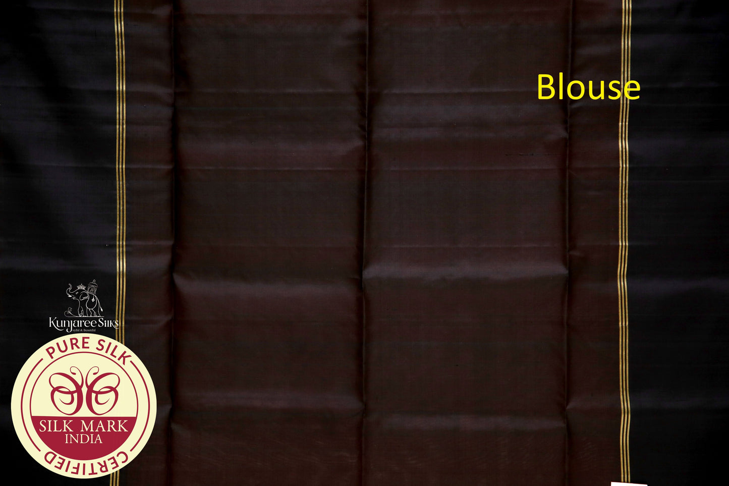 Onion with Black Color Pure Silk Saree