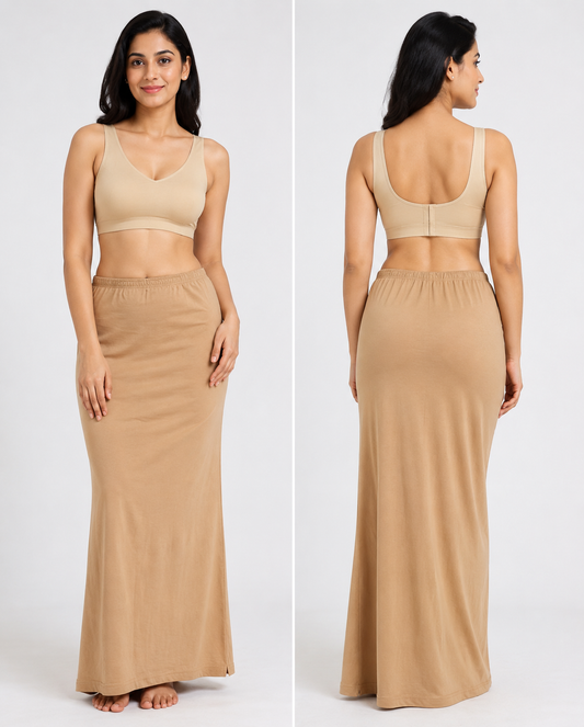 Lycra Cotton Shapewear Petticoat – Beige Skin Tone