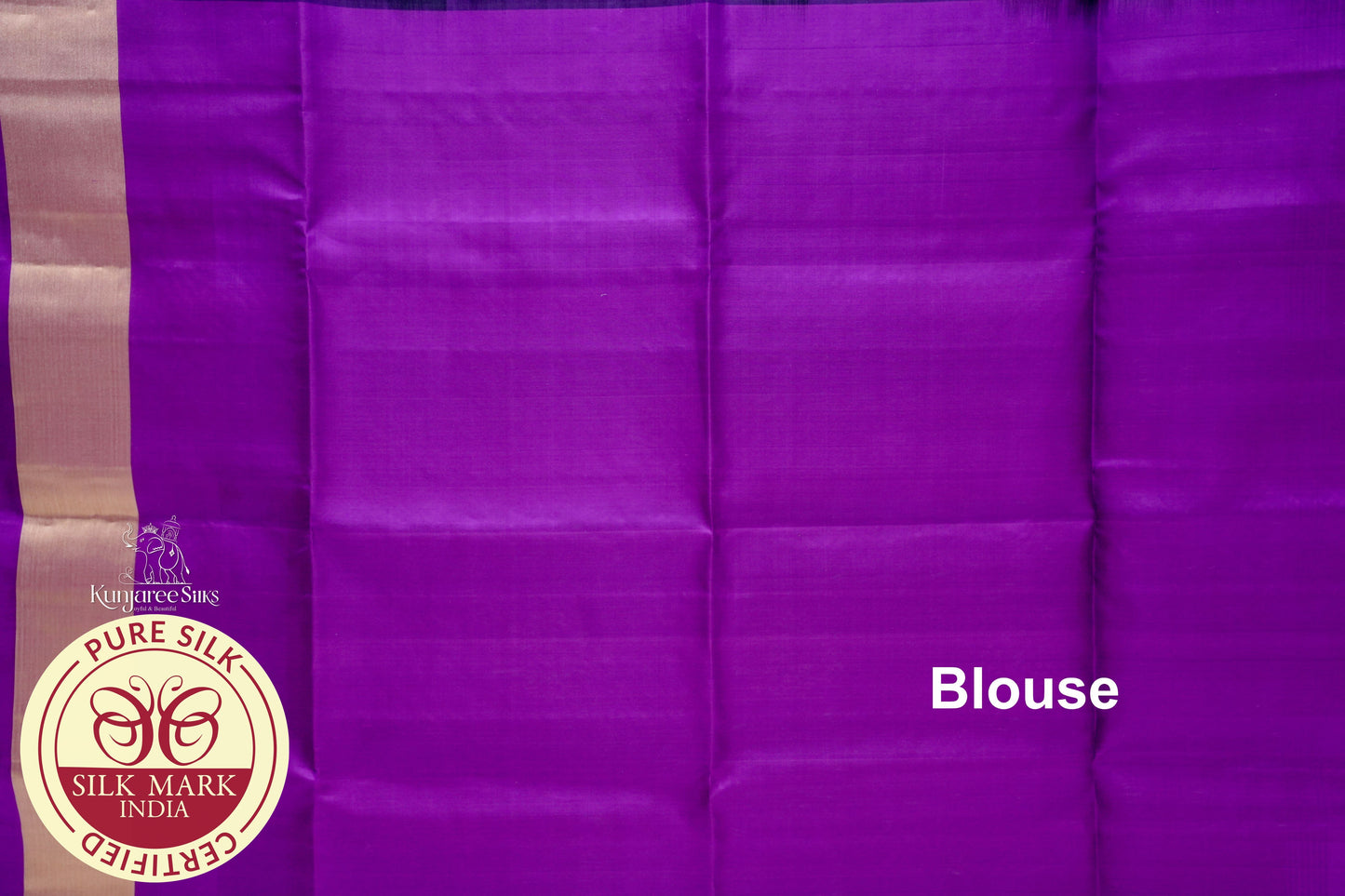 Black with Magenta Color Pure Silk Saree