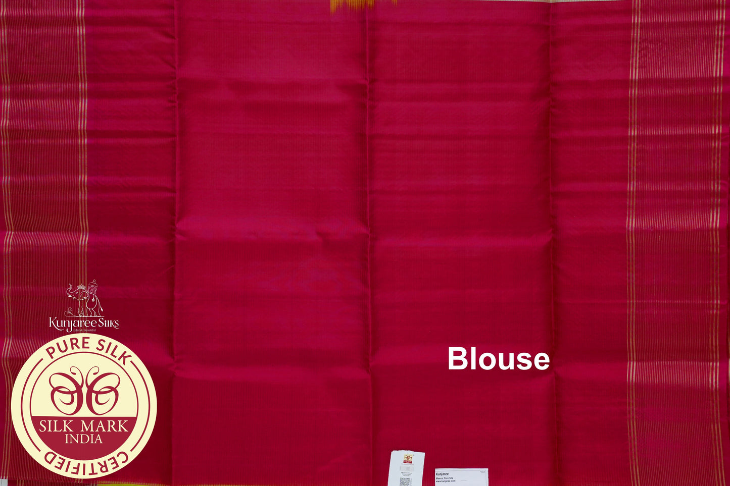 Mustard Yellow with Maroon Color Pure Silk Saree