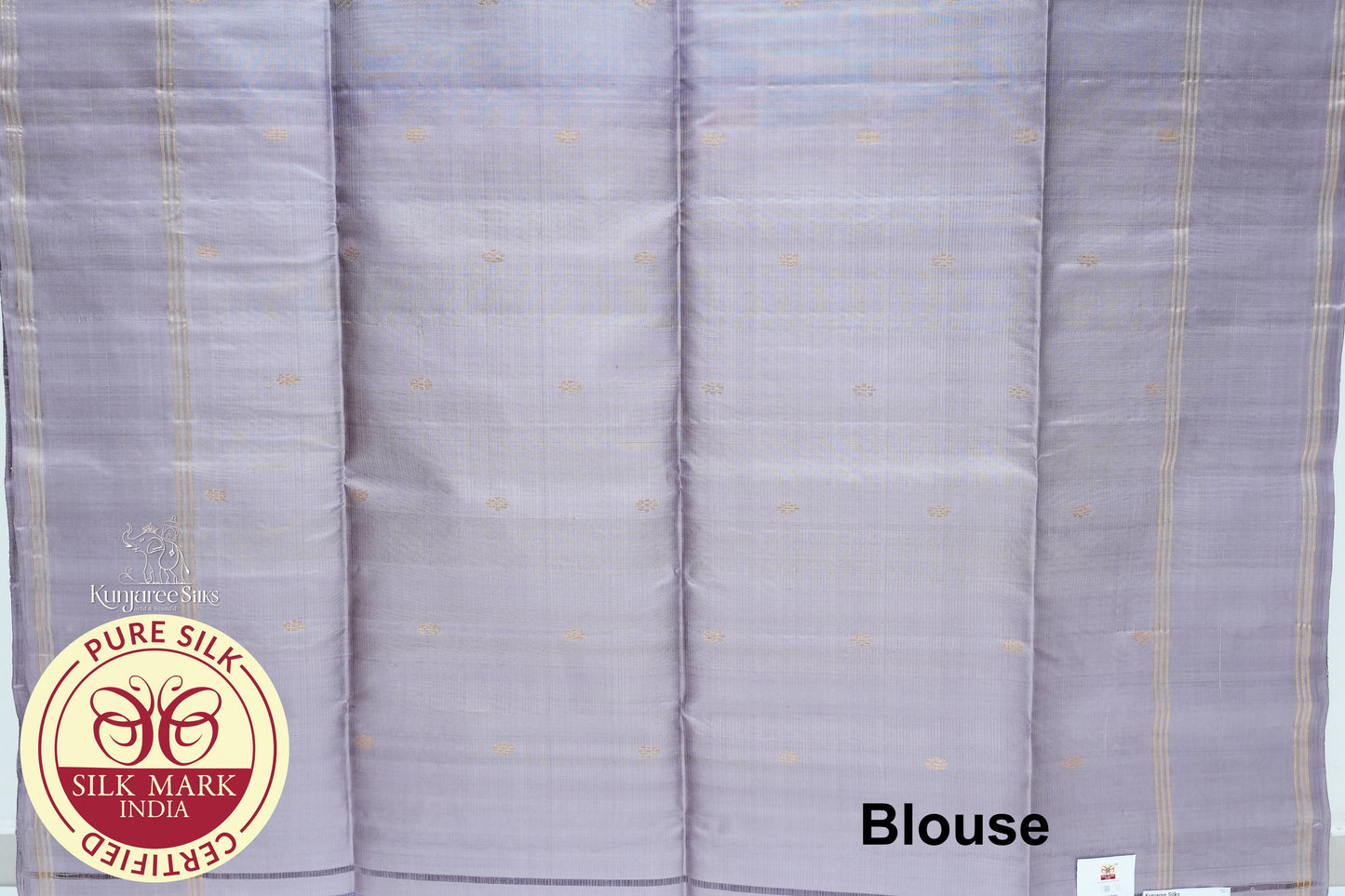 Blue with Gold Color Pure Silk Saree