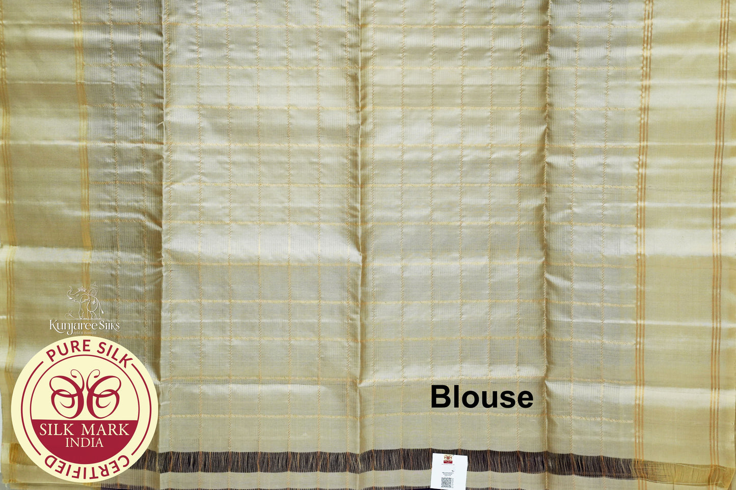 Purple with Cream Yellow Color Pure Silk Saree