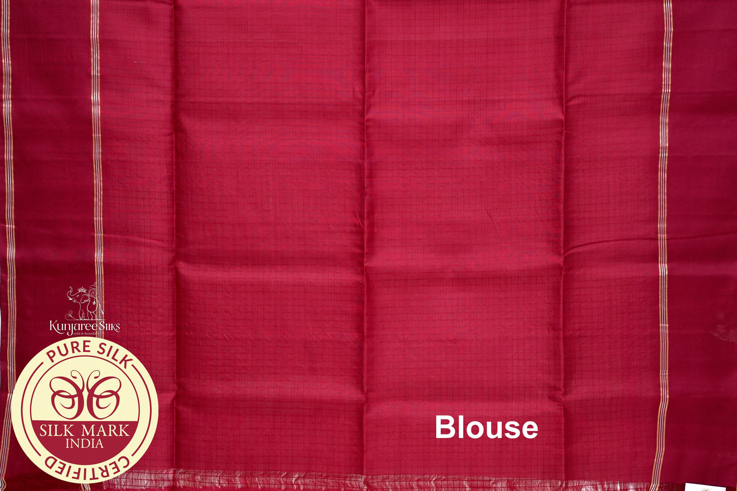 Cream with Maroon Color Pure Silk Saree