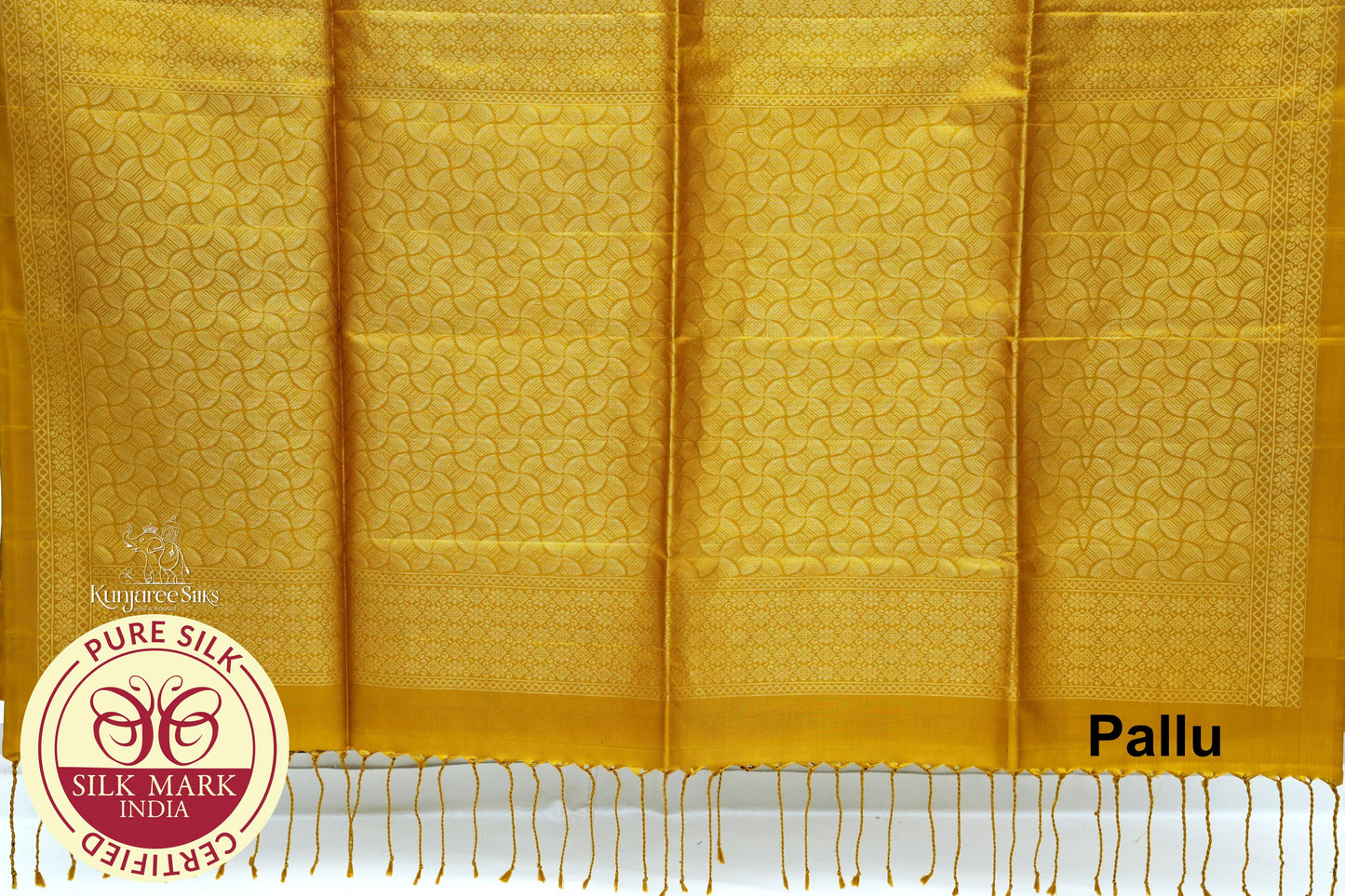 Gold with Gold Color Pure Silk Saree