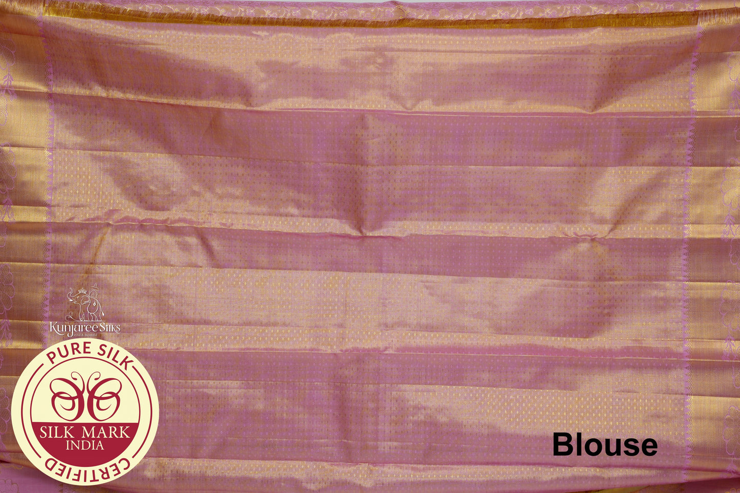 Baby Pink with Gold Color Kanjivaram Pure Silk Saree