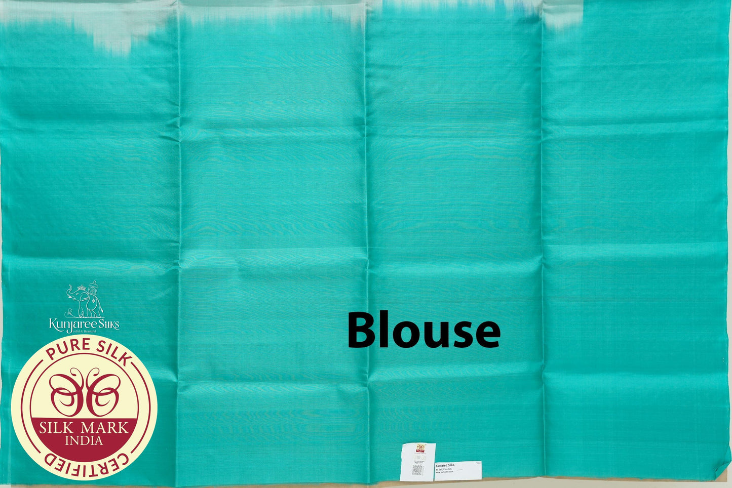 Dusty Gold with Bluish Green Color Pure Silk Saree