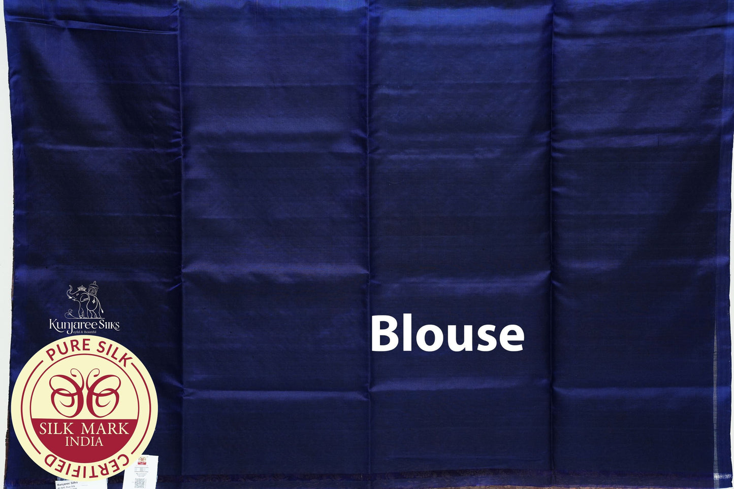 Biscuit with Royal Blue Color Pure Silk Saree