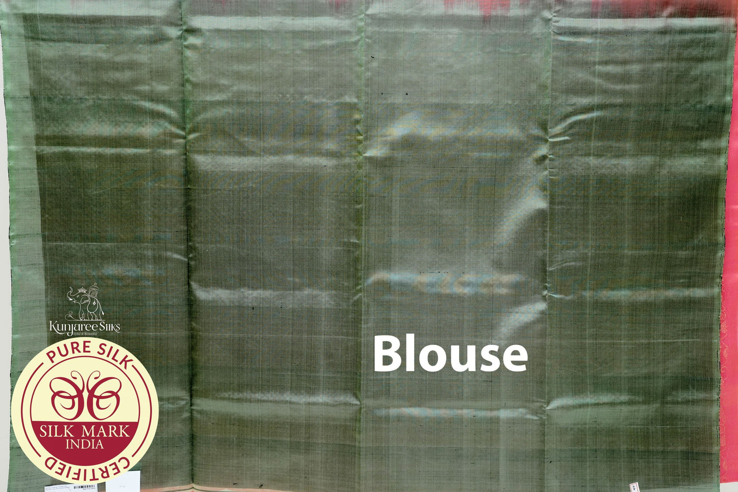 Onion Red with Bottle Green Color Pure Silk Saree