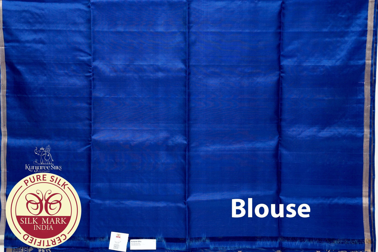 Royal Blue with Silver Color Pure Silk Saree