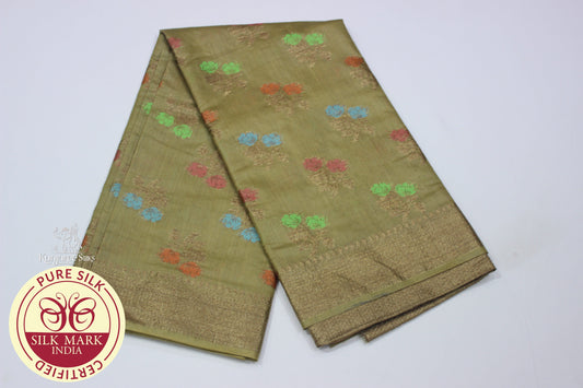 Tussar Munga Zari Work Silk Saree