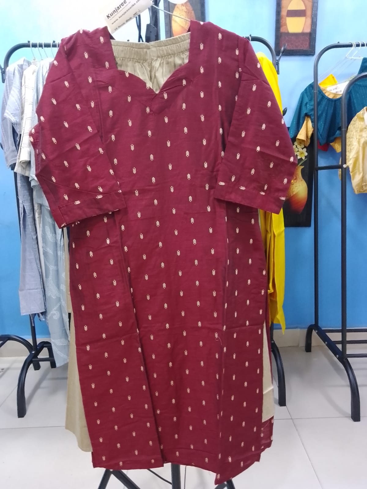 Elegant Maroon Printed Co-Ord Set for Women – Ready-to-Wear Ethnic Wear