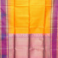 Pure Silk Handloom Softsilk Mustard Gold & Purple Zari Saree