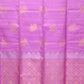 Levander with gold self boarder pure silk Saree