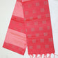 Red with pink small putta Pure silk Saree