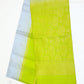 Grey with Parrot Green Color Pure Silk Saree