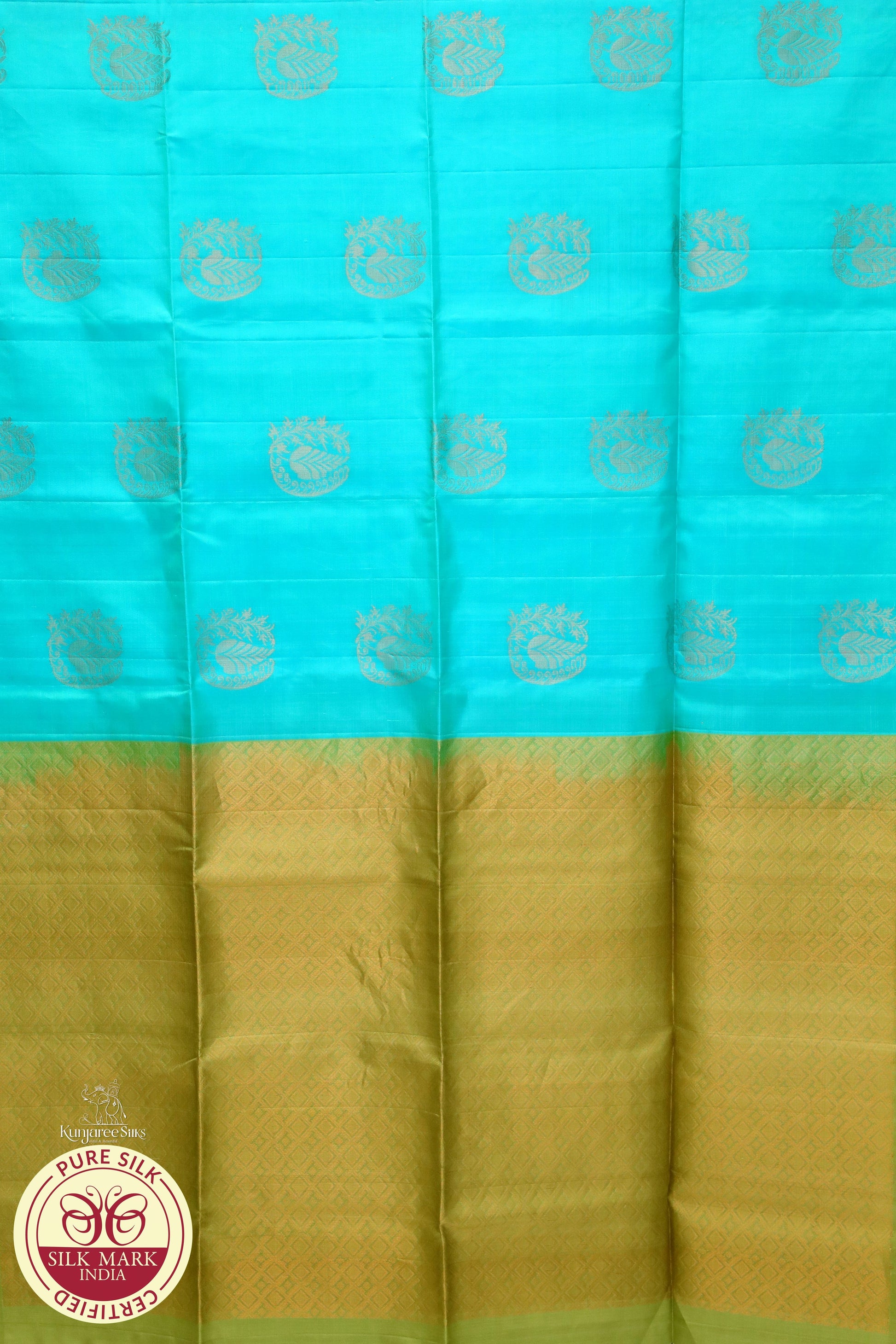 Blue Butta Pure Silk Saree