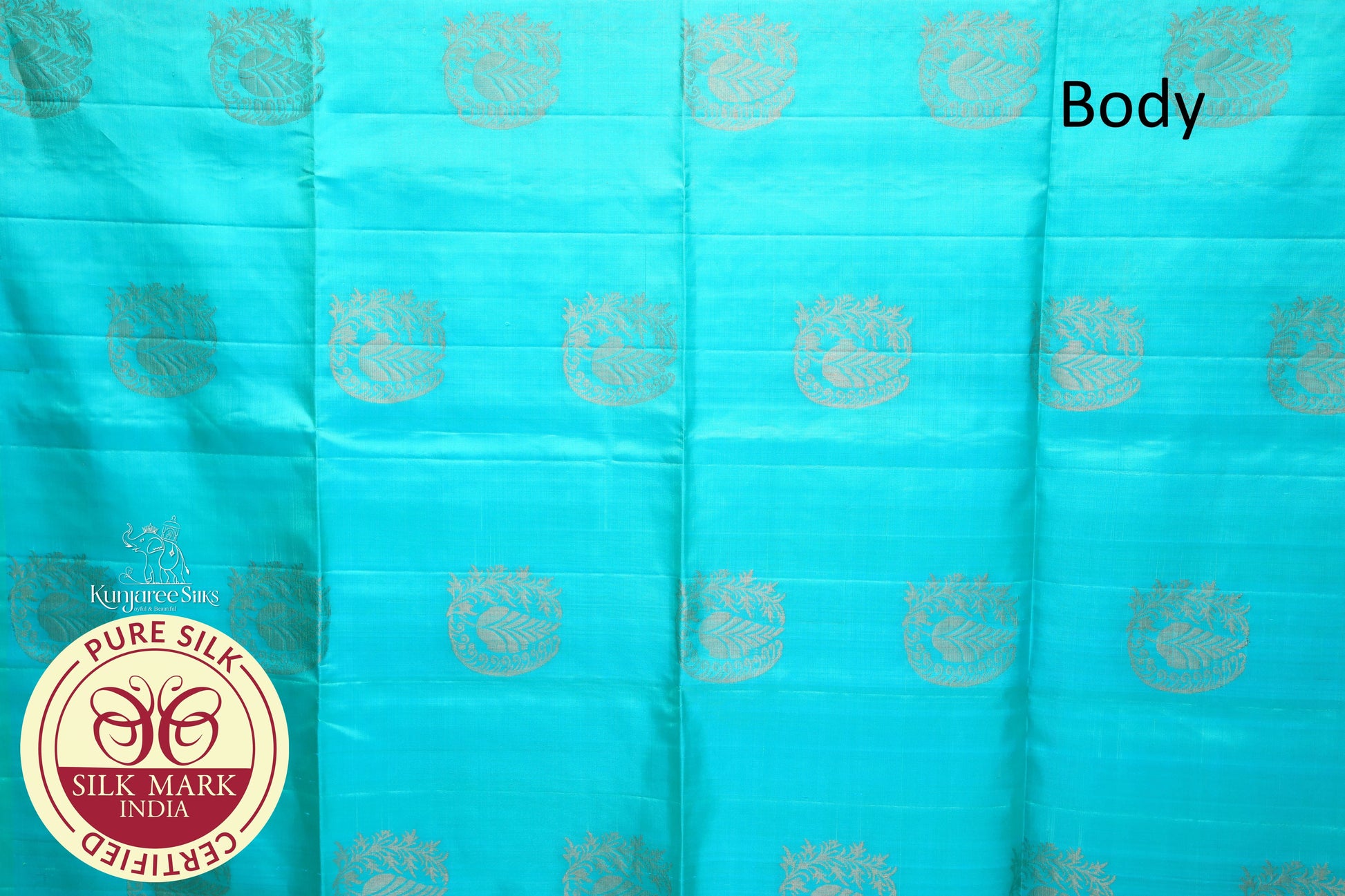 Blue Butta Pure Silk Saree