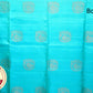 Blue with Gold Color Pure Silk Saree