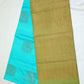 Blue with Gold Color Pure Silk Saree
