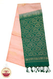 Onion with Bottle Green Color Pure Silk Saree