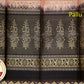 Onion with Black gold border code pure silk Saree