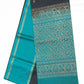 Black with Sea Blue Contest Boarder Pure Silk Saree