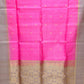 Pink with Gray Kamala Putta Pure Silk Saree