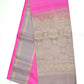 Pink with Gray Kamala Putta Pure Silk Saree