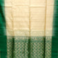 Gold with Green Color Pure Silk Saree