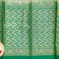 Gold with Green Color Pure Silk Saree