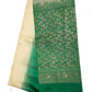 Gold with Green Color Pure Silk Saree