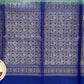 Blue with Peach Green Color Pure Silk Saree