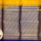 Musted with Dark Blue Kamala Putta Pure Silk Saree