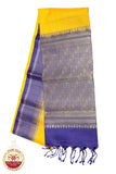Mustard with Voilet Color Pure Silk Saree