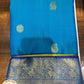 Kanjivaram Dual Tone Saree with Royal Blue Rich Zari Pallu & Traditional Buttas