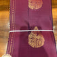 Kanjivaram Saree- Wine Purple & Aqua Turquoise with Rich Zari Pallu