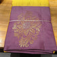 Pure Handloom Soft Silk Saree in Rich Golden Yellow with Deep Plum Purple