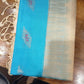 Pure Handloom Soft Silk Saree with Meena Butta Zari – Sky Blue & Ivory White