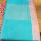 Pure Handloom Soft Silk Saree – Aqua Blue & Baby Pink Elegance