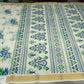 Elegant Kerala Cotton Saree with Blue Floral Print & Traditional Kasavu Border