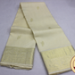 Classic ivory cream shade Pure Handloom Kanjivaram Silk Saree .