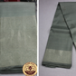 Elegant Sage Green Pure Kanjivaram Silk Saree with Silver Zari
