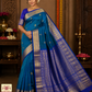 Dual Tone Saree – Peacock Blue & Royal Blue with Grand Zari Pallu