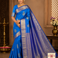 Kanjivaram Saree – Blue & Royal Blue Dual Tone