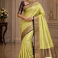 Elegant Lime Green Handloom Pure Kanjivaram Silk Saree