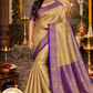 Tissue Gold & Royal Violet Pure Kanjivaram Handloom Silk Saree
