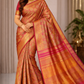 Gold with pink Colour Kanjivaram Pure Silk Saree